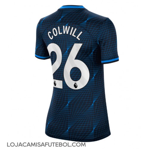 Camisa de Futebol Chelsea Levi Colwill #26 Equipamento Secundário Mulheres 2023-24 Manga Curta